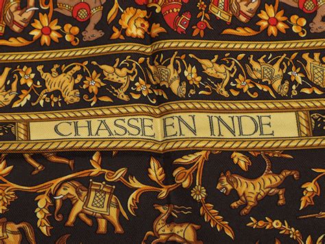 Hermes Chasse en Inde Scarf 